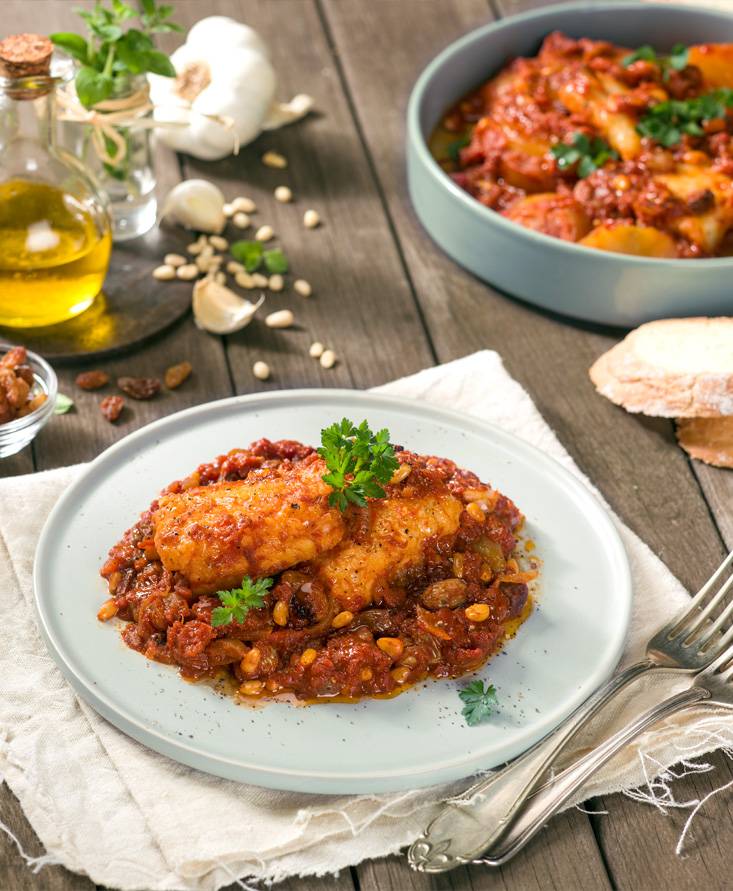 Stockfisch in Tomatensauce auf römische Art