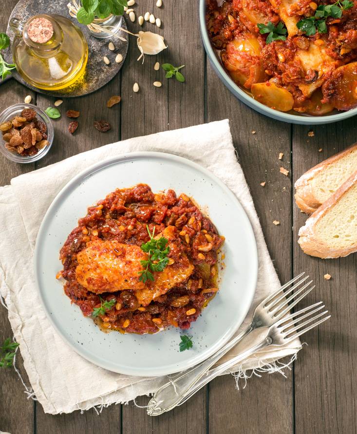Stockfisch in Tomatensauce auf römische Art