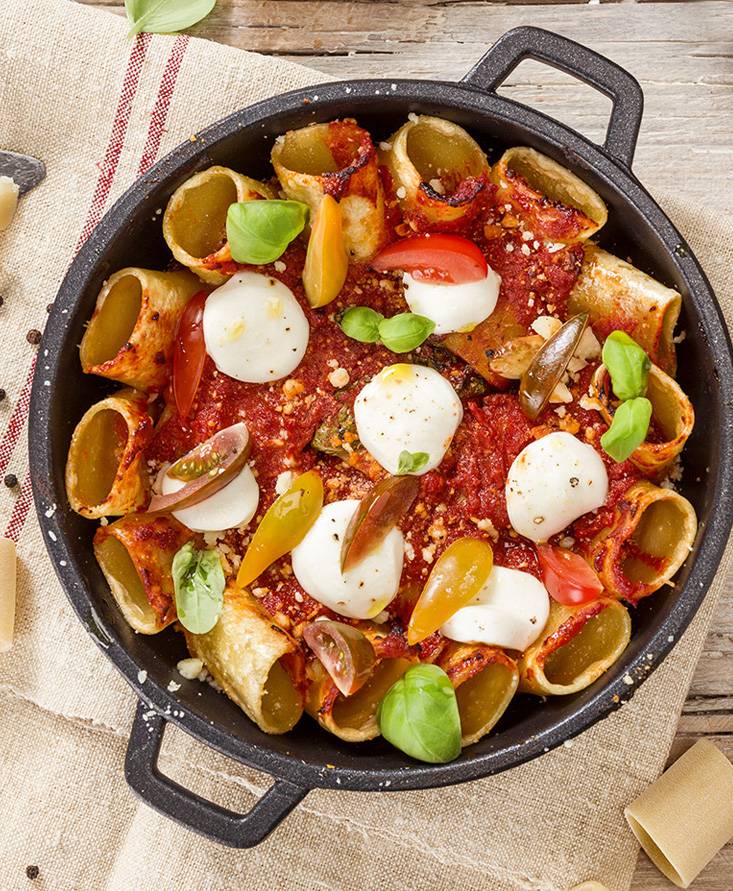 Paccheri margherita
