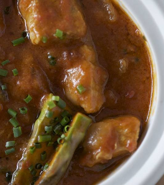 Kalbsragout mit Spargel