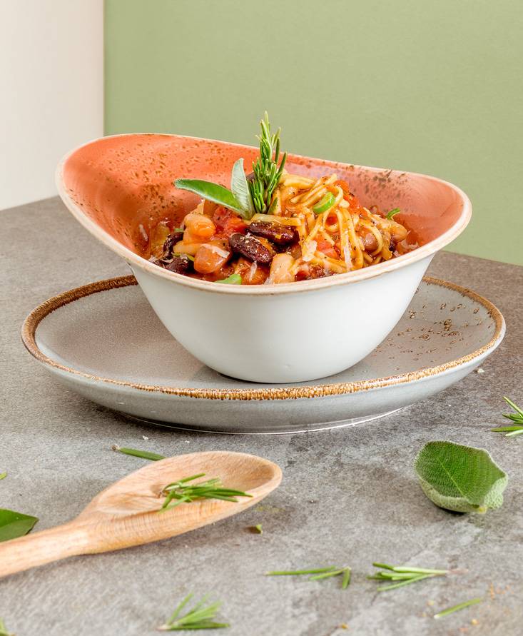 Taglierini mit Bohnen